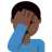 Man Facepalming: Dark Skin Tone