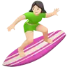 Woman Surfing: Light Skin Tone Emoji 🏄🏻‍♀️ image - Apple style