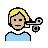 Person Getting Haircut: Medium-Light Skin Tone