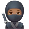 Ninja: Medium-Dark Skin Tone Emoji 🥷🏾 image - Samsung style