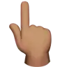 Backhand Index Pointing Up: Medium Skin Tone Emoji 👆🏽 image - Apple style