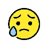 松一口气 Emoji 😥 image - OpenMoji style