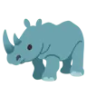 Emoji Rinoceronte 🦏 image - Google Noto Color style