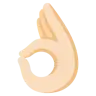 Ok Hand: Light Skin Tone Emoji 👌🏻 image - Google Noto Color style