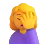 Woman Facepalming Emoji 🤦‍♀️ image - Microsoft 3D Fluent style