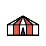 Circus Tent Emoji 🎪 image - OpenMoji style