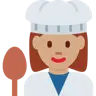 Woman Cook: Medium Skin Tone Emoji 👩🏽‍🍳 image - Twitter / X (Twemoji) style