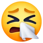 Sneezing Face Emoji 🤧 image - Facebook Meta style