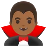Man Vampire: Medium-Dark Skin Tone Emoji 🧛🏾‍♂️ image - Google Noto Color style