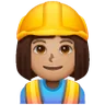 Woman Construction Worker: Medium Skin Tone Emoji 👷🏽‍♀️ image - Samsung style