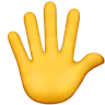 Hand With Fingers Splayed Emoji 🖐 image - Apple style