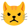 Schmollendes Katzengesicht Emoji 😾 image - Google Noto Color style