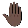 Raised Back Of Hand: Dark Skin Tone Emoji 🤚🏿 image - Google Noto Color Animated style