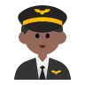 Man Pilot: Medium-Dark Skin Tone Emoji 👨🏾‍✈️ image - Tossface style