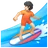 Person Surfing: Light Skin Tone