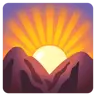 山の日の出 Emoji 🌄 image - Google Noto Color style