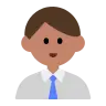 Man Office Worker: Medium Skin Tone Emoji 👨🏽‍💼 image - Tossface style