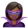 Supervillain: Medium-Dark Skin Tone Emoji 🦹🏾 image - WhatsApp style
