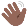 Waving Hand: Medium-Dark Skin Tone Emoji 👋🏾 image - Tossface style