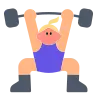 Woman Lifting Weights: Medium-Light Skin Tone Emoji 🏋🏼‍♀️ image - Tossface style
