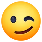 Winking Face Emoji 😉 image - Facebook Meta style