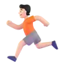 Person Running: Light Skin Tone Emoji 🏃🏻 image - Microsoft 3D Fluent style