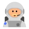 Man Astronaut: Medium-Light Skin Tone Emoji 👨🏼‍🚀 image - Tossface style