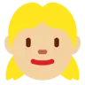 Girl: Medium-Light Skin Tone Emoji 👧🏼 image - Twitter / X (Twemoji) style