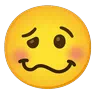 Gesicht mit unebenen Augen und gewelltem Mund Emoji 🥴 image - Google Noto Color Animated style