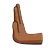 Leftwards Pushing Hand: Medium-Dark Skin Tone