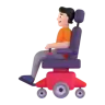 Person In Motorized Wheelchair: Light Skin Tone Emoji 🧑🏻‍🦼 image - Microsoft 3D Fluent style