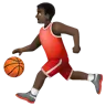 Person Bouncing Ball: Dark Skin Tone Emoji ⛹🏿 image - WhatsApp style