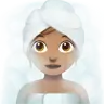 Woman In Steamy Room: Medium Skin Tone Emoji 🧖🏽‍♀️ image - Apple style