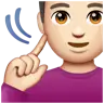 Deaf Man: Light Skin Tone Emoji 🧏🏻‍♂️ image - WhatsApp style