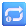 Repeat Single Button Emoji 🔂 image - Microsoft 3D Fluent style