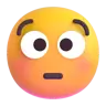 通红的脸 Emoji 😳 image - Microsoft 3D Fluent style
