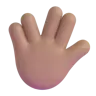 Vulcan Salute: Medium Skin Tone Emoji 🖖🏽 image - Microsoft 3D Fluent style