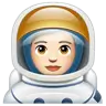Astronaut: Light Skin Tone Emoji 🧑🏻‍🚀 image - WhatsApp style