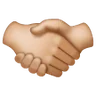 Handshake: Medium-Light Skin Tone Emoji 🤝🏼 image - Samsung style