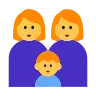 Family: Woman, Woman, Boy Emoji 👩‍👩‍👦 image - Tossface style