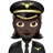 Woman Pilot: Dark Skin Tone