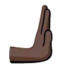 Rightwards Pushing Hand: Dark Skin Tone Emoji 🫸🏿 image - Google Noto Color Animated style