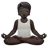 Person In Lotus Position: Dark Skin Tone