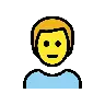 Mann Emoji 👨 image - OpenMoji style