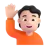 Person Raising Hand: Light Skin Tone