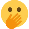 หน้าเบิกตากว้างและเอามือปิดปาก Emoji 🫢 image - Twitter / X (Twemoji) style