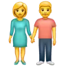 Emoji Tenersi per mano della donna e dell'uomo 👫 image - WhatsApp style