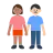 Woman And Man Holding Hands: Medium Skin Tone, Light Skin Tone
