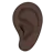 Ear: Dark Skin Tone