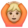 Person Gesturing Ok: Medium-Light Skin Tone Emoji 🙆🏼 image - Samsung style
